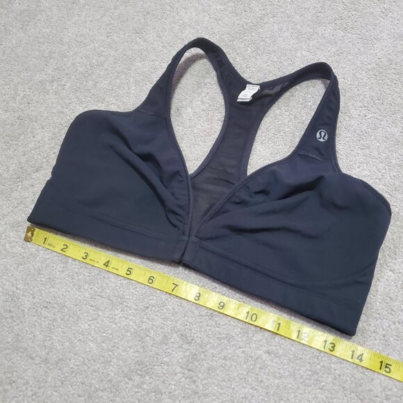 LULULEMON Lift & Separate Sports Bra Front Eye Hook Closure Blk Women 36DD, 36E - Picture 10 of 10